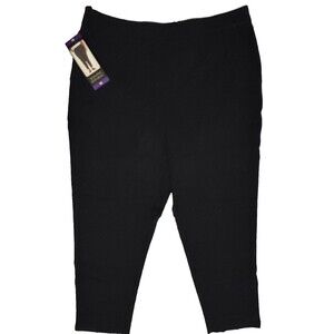 Banana Republic Womens Size 14 Pull-On Elastic Waist Pants Black Chino Slacks